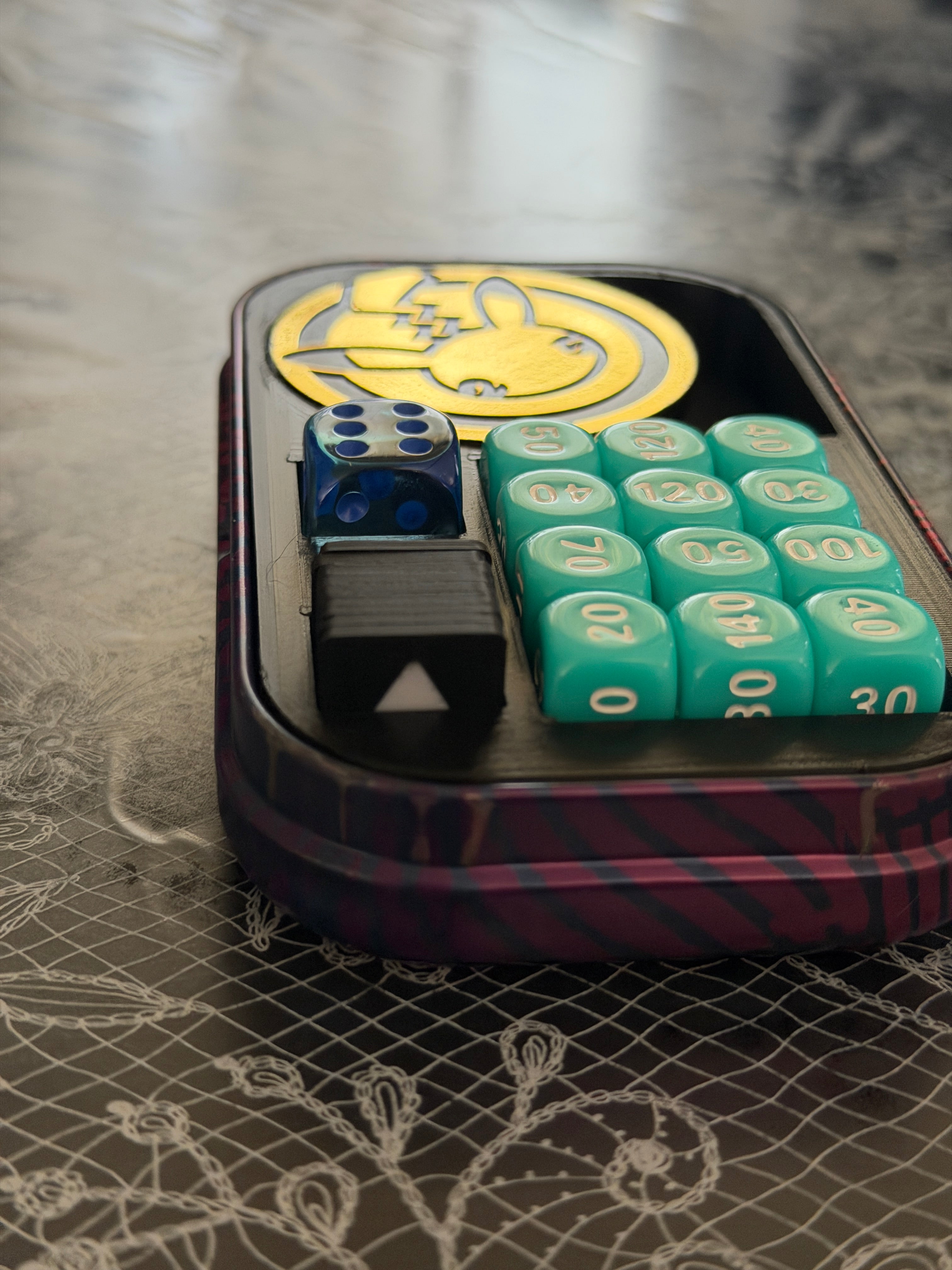 Mini Tin Organizer & Travel Case for Pokemon TCG | Dice Coin Storage | Optional Ability Markers