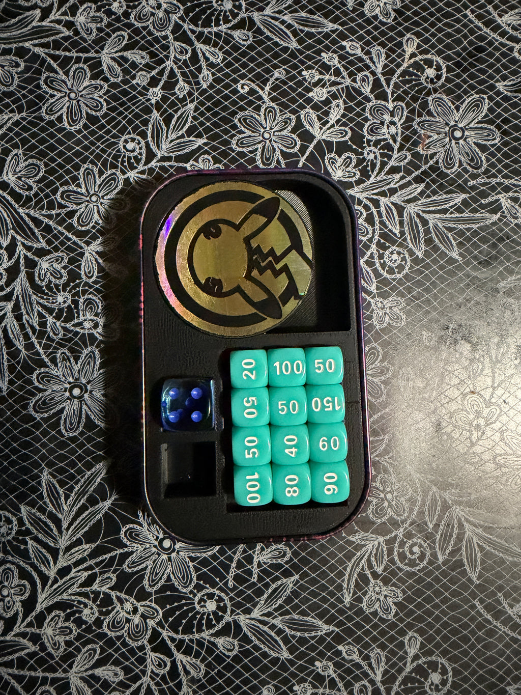 Pokémon Mini Tin Large Coin Organizer Insert | 3D Printed Storage Tray for Pokémon TCG Accessories