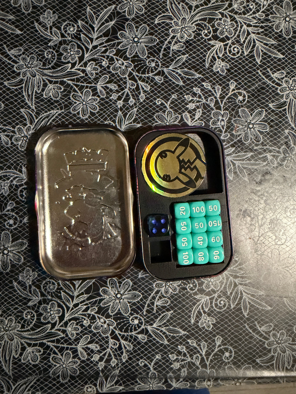 Pokémon Mini Tin Large Coin Organizer Insert | 3D Printed Storage Tray for Pokémon TCG Accessories