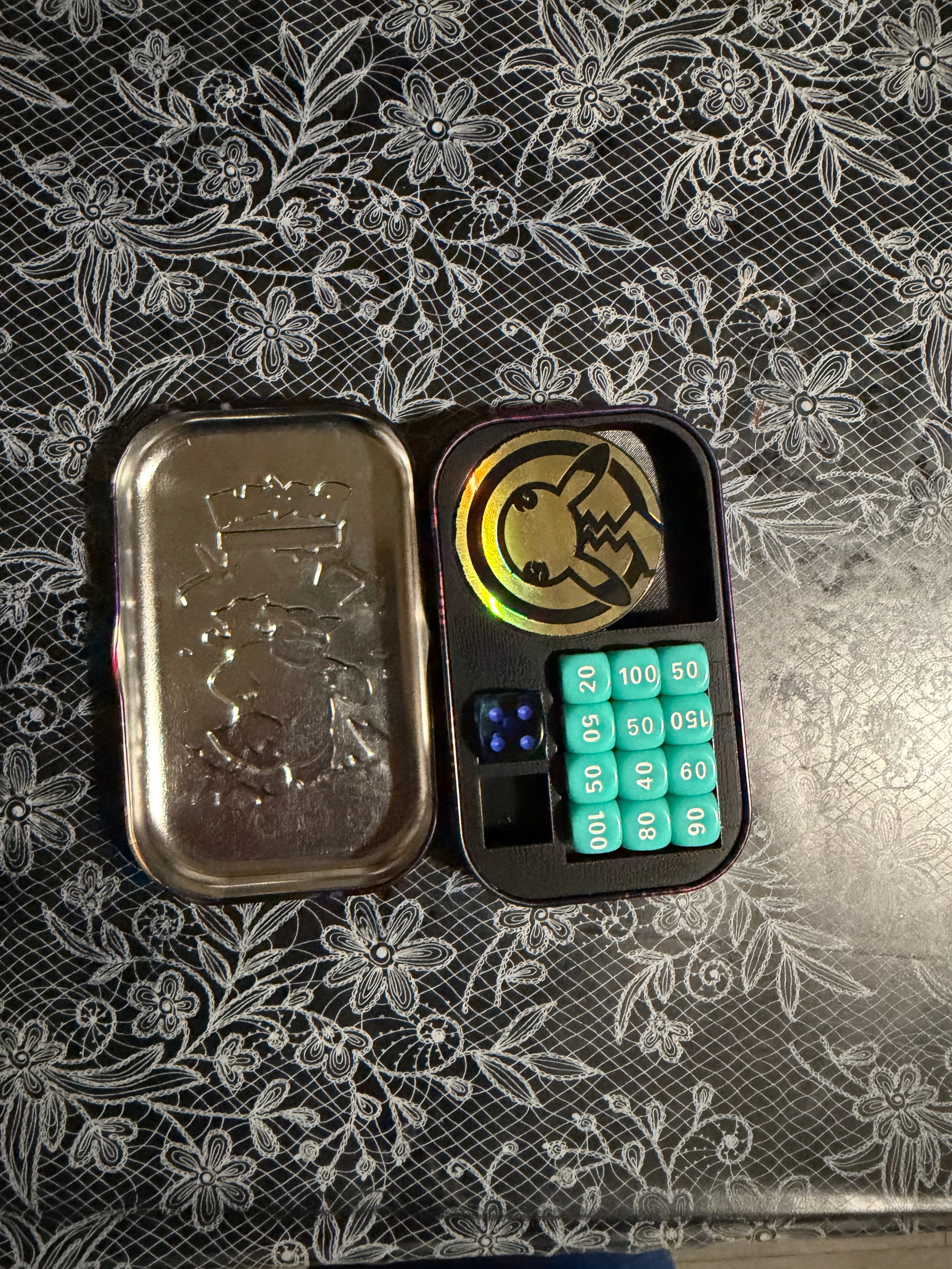 Pokémon Mini Tin Large Coin Organizer Insert | 3D Printed Storage Tray for Pokémon TCG Accessories